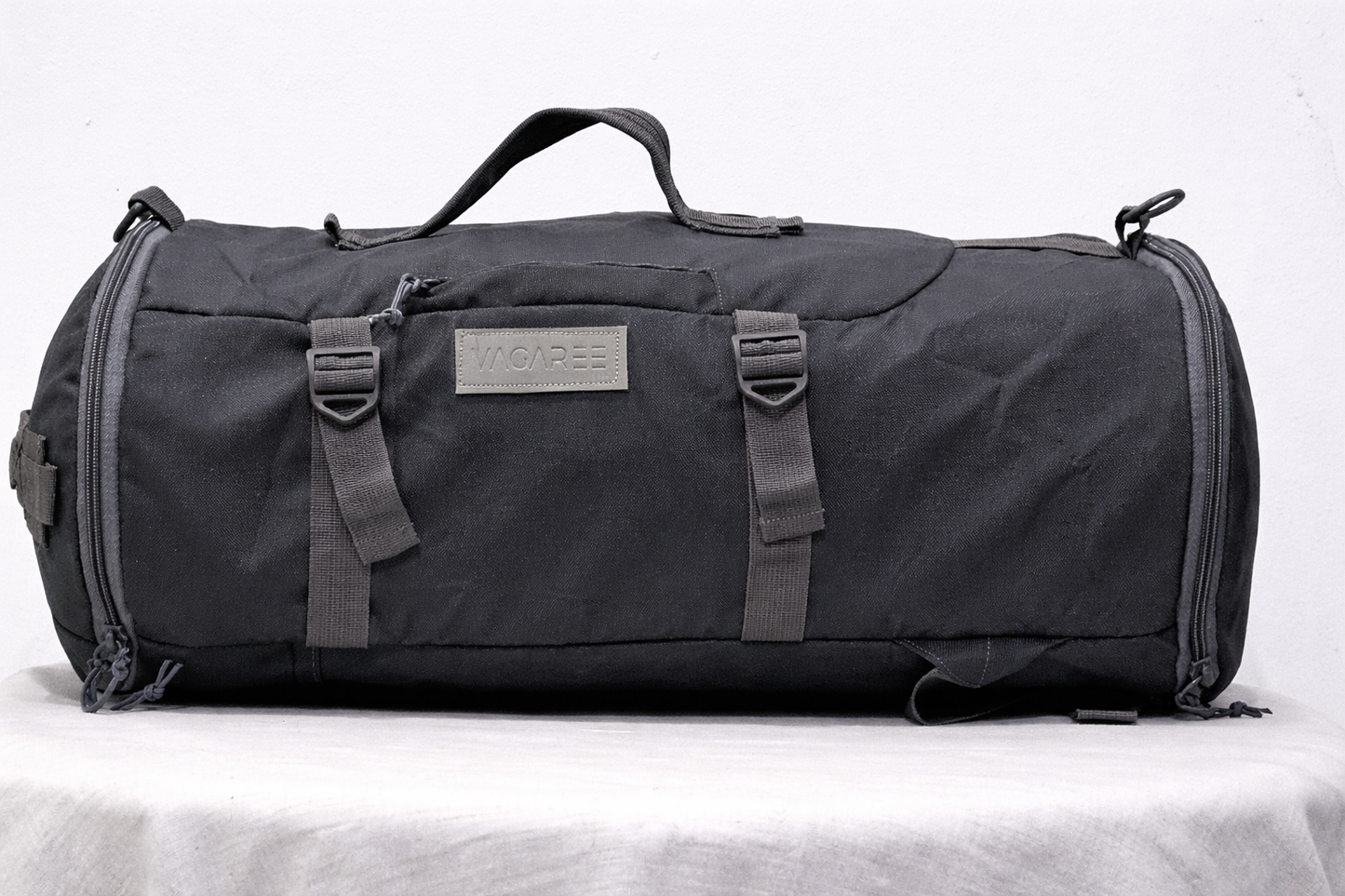VAGAREE Convertible Duffel Backpack | 2-in-1 Gym & Travel Bag with Shoe Compartment, Natural Canvas Fabric, Large Capacity & Multi-Carry Design