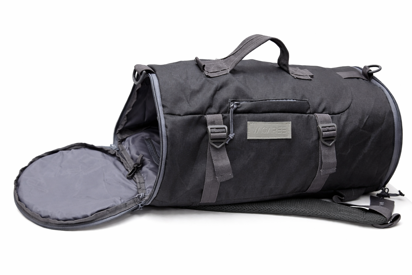 VAGAREE Convertible Duffel Backpack | 2-in-1 Gym & Travel Bag with Shoe Compartment, Natural Canvas Fabric, Large Capacity & Multi-Carry Design