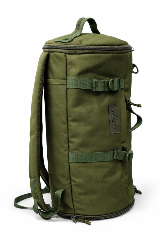 VAGAREE Convertible Duffel Backpack | 2-in-1 Gym & Travel Bag with Shoe Compartment, Natural Canvas Fabric, Large Capacity & Multi-Carry Design